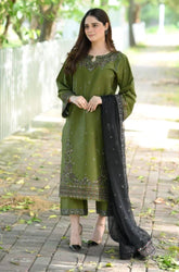Summer 3PC Lawn Embroidered Suit - HL01