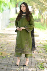 Summer 3PC Lawn Embroidered Suit - HL01