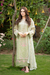3 PC Lawn Embroidered Suit - HL 09