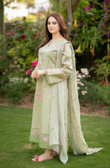 3 PC Lawn Embroidered Suit - HL 09