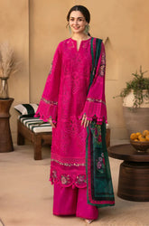 3 PC Lawn Embroidered Chikankari Suit - HL 19