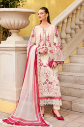 3 PC Lawn Embroidered Chikankari Suit - HL 20