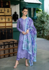 3 PC Lawn Embroidered Chikankari Suit - HL 21