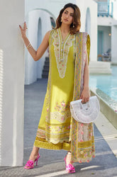 3 PC Lawn Embroidered CHIKANKARI Suit - HL 29