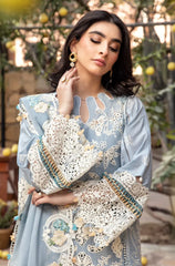 3 PC Lawn CHIKANKARI Embroidered Suit - HL 35
