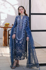 3 PC Lawn CHIKANKARI Embroidered Suit - HL 40