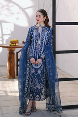 3 PC Lawn CHIKANKARI Embroidered Suit - HL 40