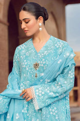 Luxury 3 PC Lawn Embroidered Suit - HL 43