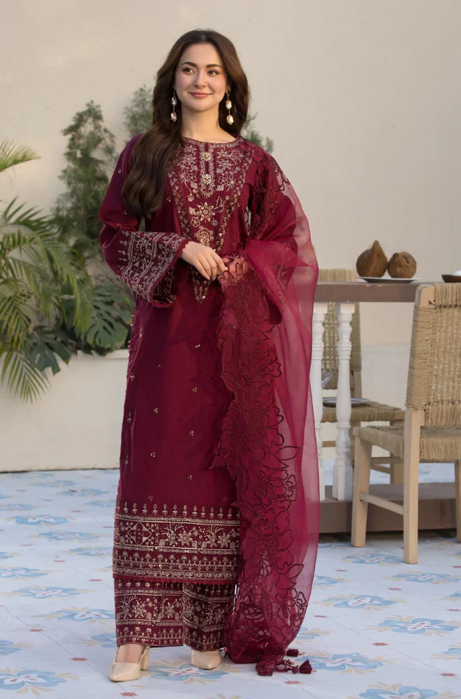 3 PC Embroidered Suit - HL 02