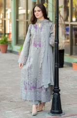 3 PC Embroidered Chikankari Suit - HL 06