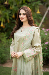 3 PC Lawn Embroidered Suit - HL 09