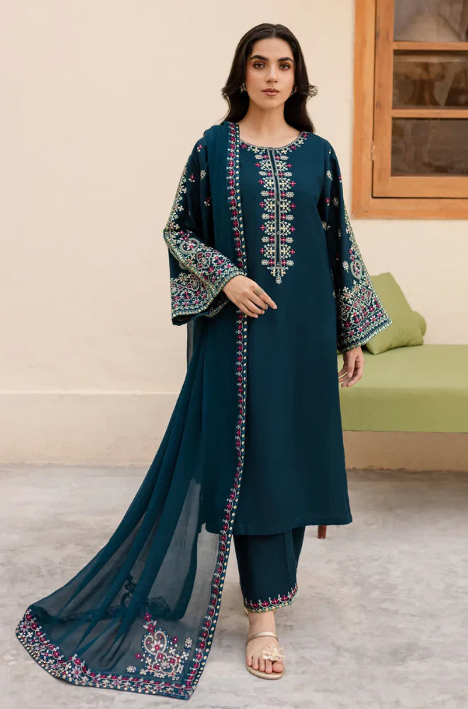 3 PC Lawn Embroidered Suit - HL 10