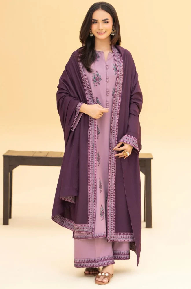 3 PC Lawn Embroidered Suit - HL 12
