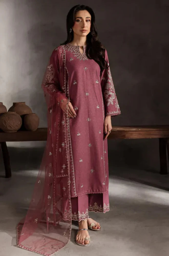 3 PC Lawn Embroidered Suit - HL 14