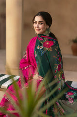 3 PC Lawn Embroidered Chikankari Suit - HL 19