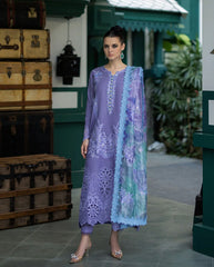 3 PC Lawn Embroidered Chikankari Suit - HL 21