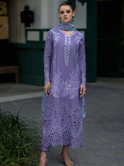 3 PC Lawn Embroidered Chikankari Suit - HL 21