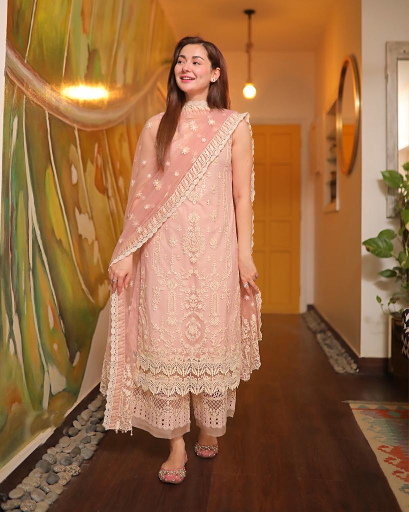 3 PC Lawn Embroidered Chikankari Suit - HL 22