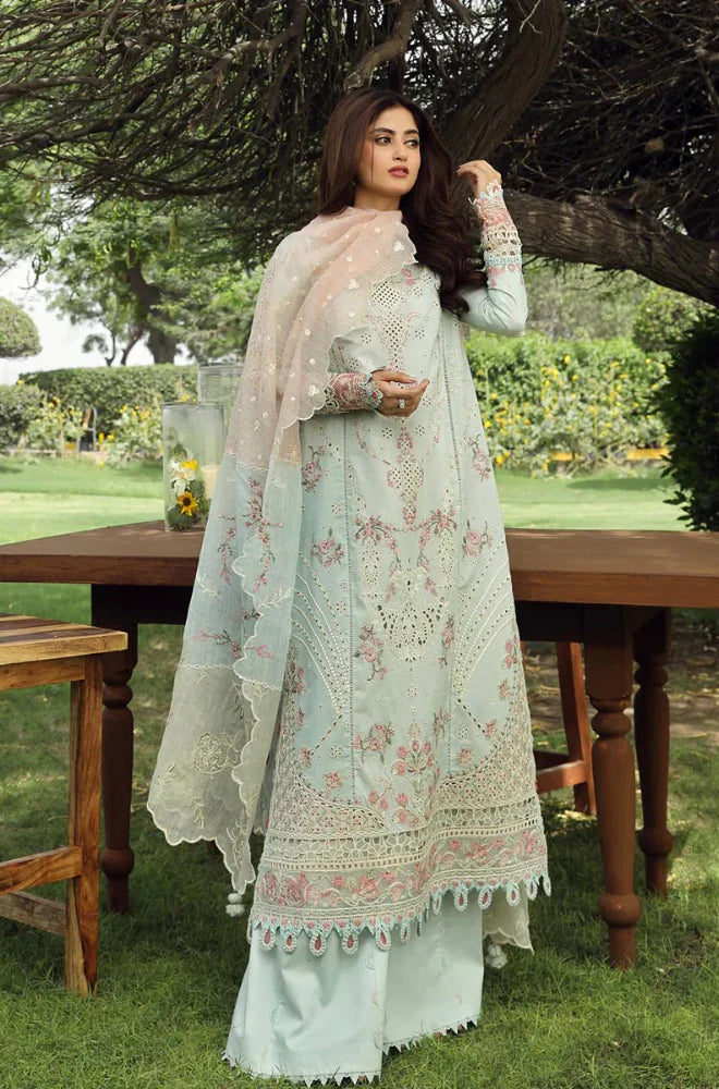3 PC Lawn Embroidered CHIKANKARI Suit - HL 31