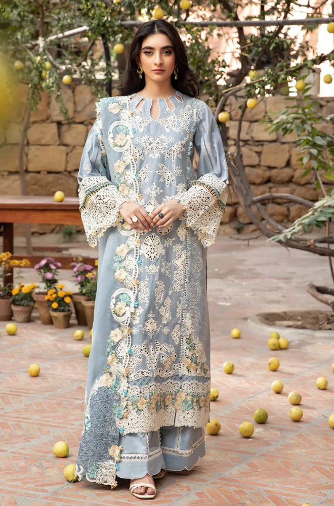 3 PC Lawn CHIKANKARI Embroidered Suit - HL 35