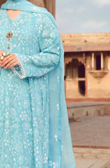 Luxury 3 PC Lawn Embroidered Suit - HL 43